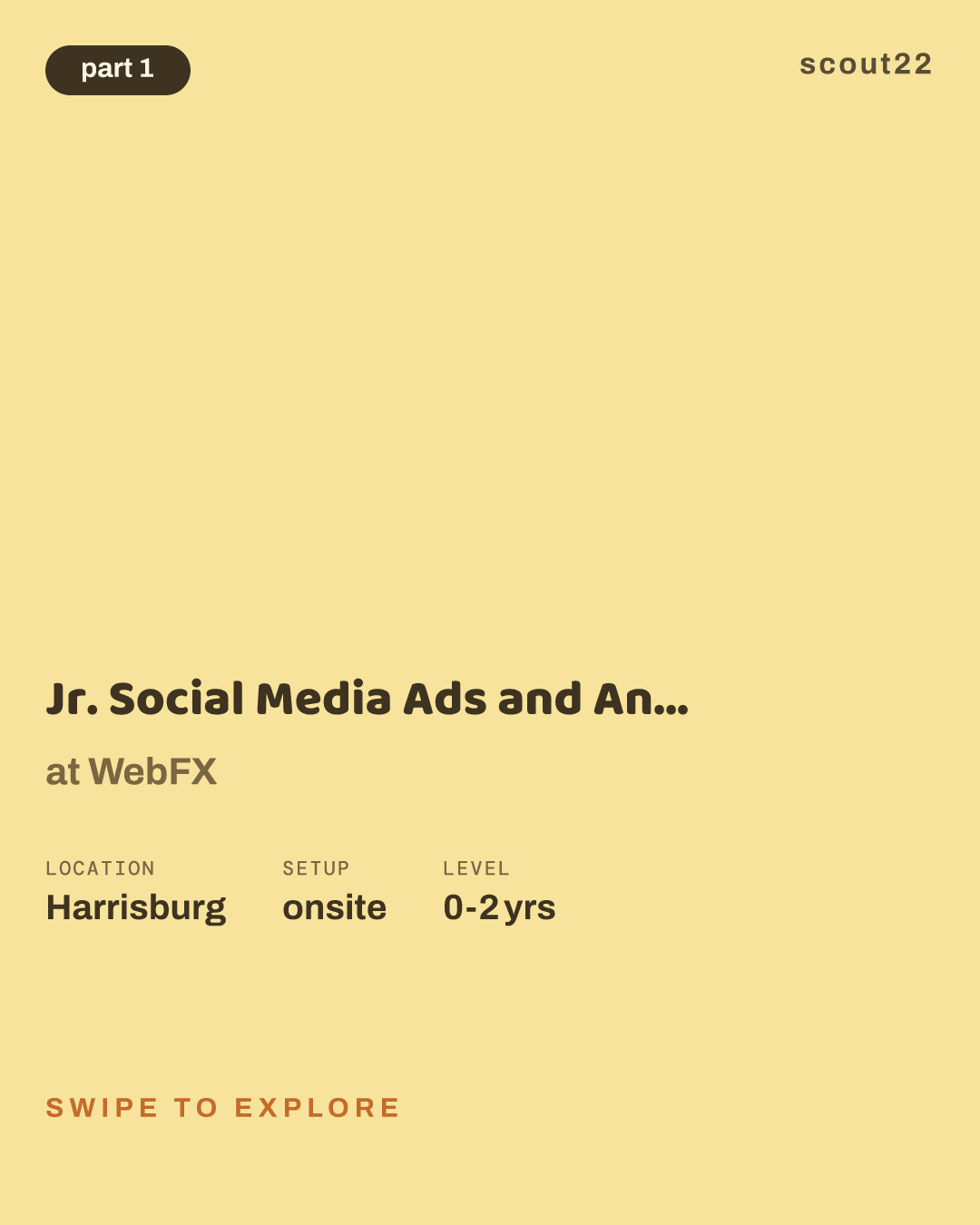 Jr. Social Media Ads and Analytics Specialist at WebFX