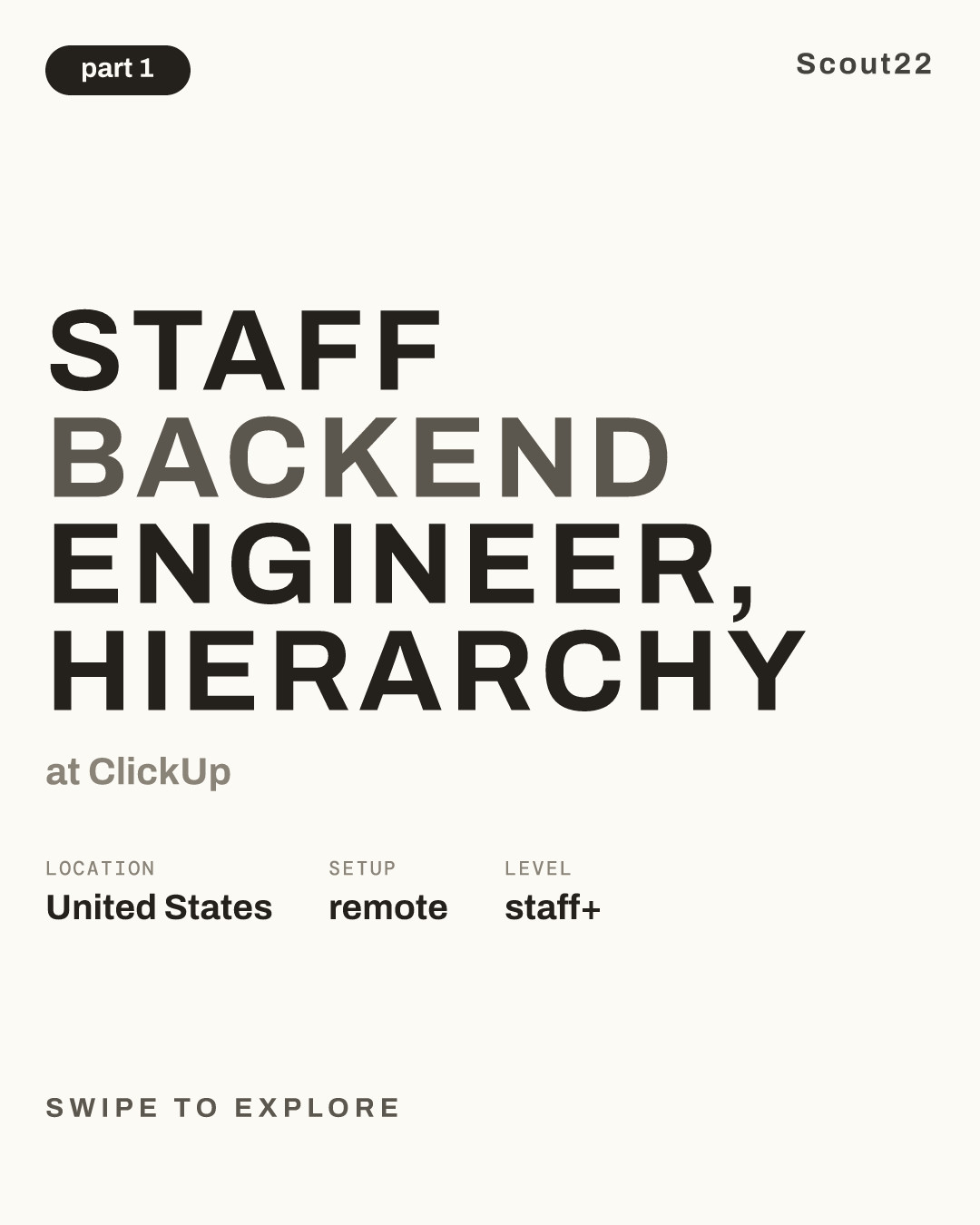 Staff Backend Engineer, Hierarchy at ClickUp