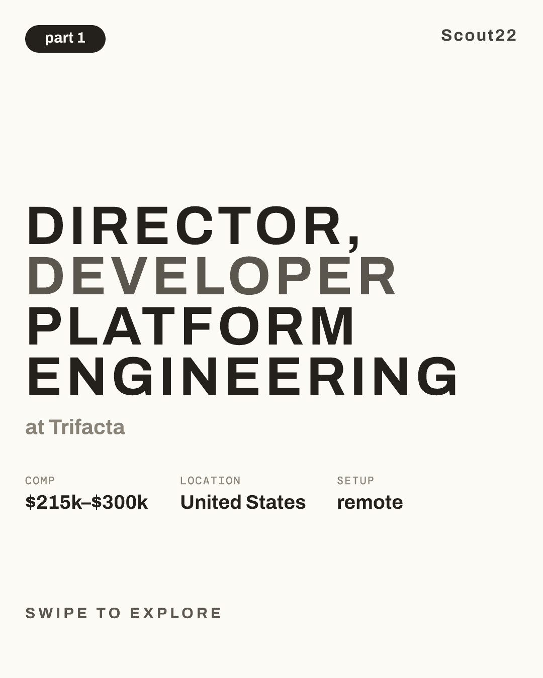 Director, Developer Platform Engineering at Trifacta