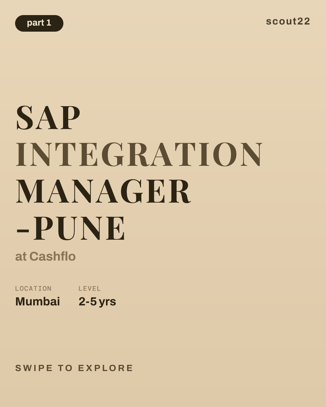 SAP Integration Manager -Pune at Cashflo