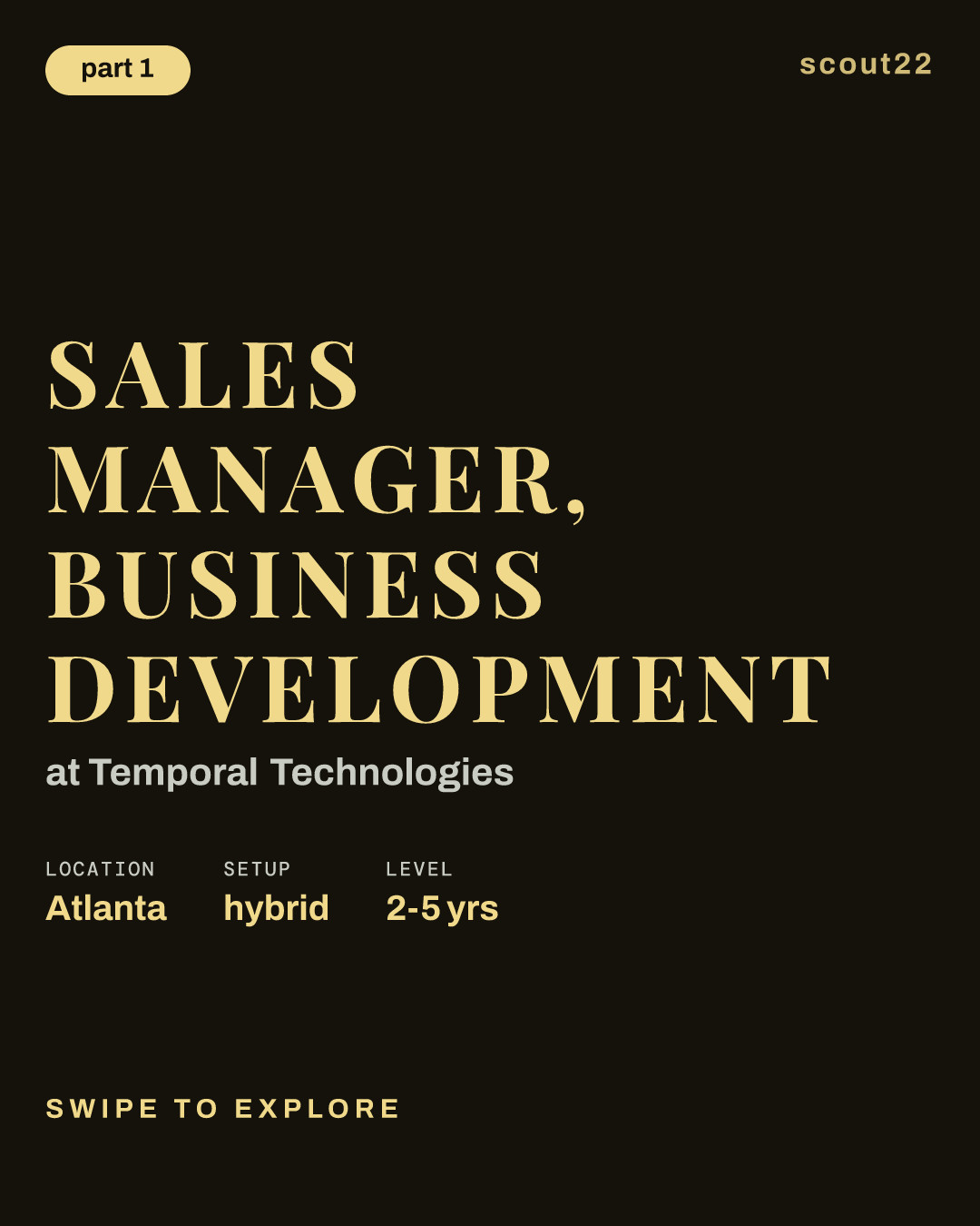 Sales Manager, Business Development at Temporal Technologies