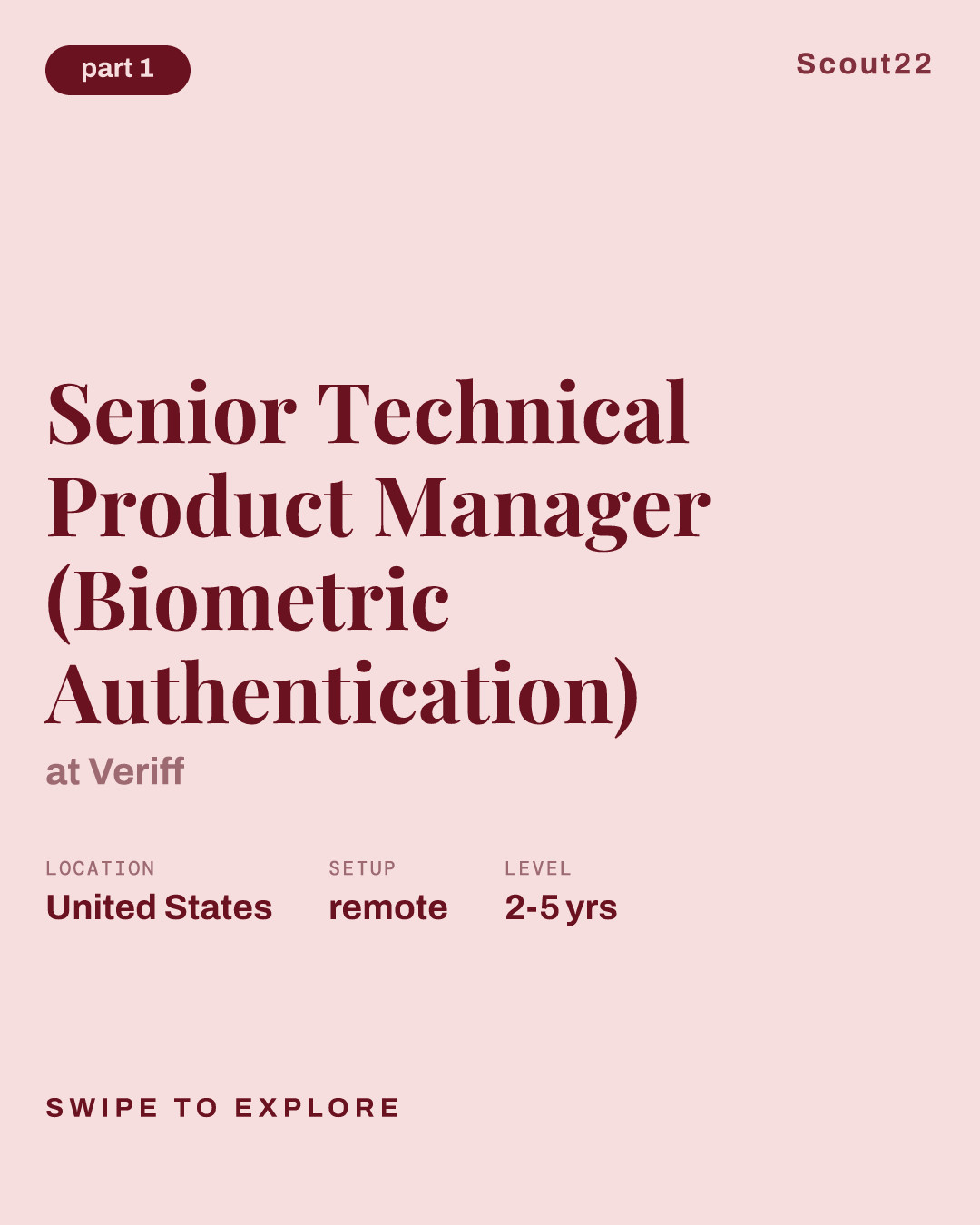Senior Technical Product Manager (Biometric Authentication) at Veriff