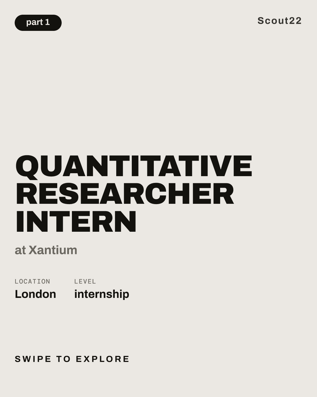 Quantitative Researcher Intern at Xantium