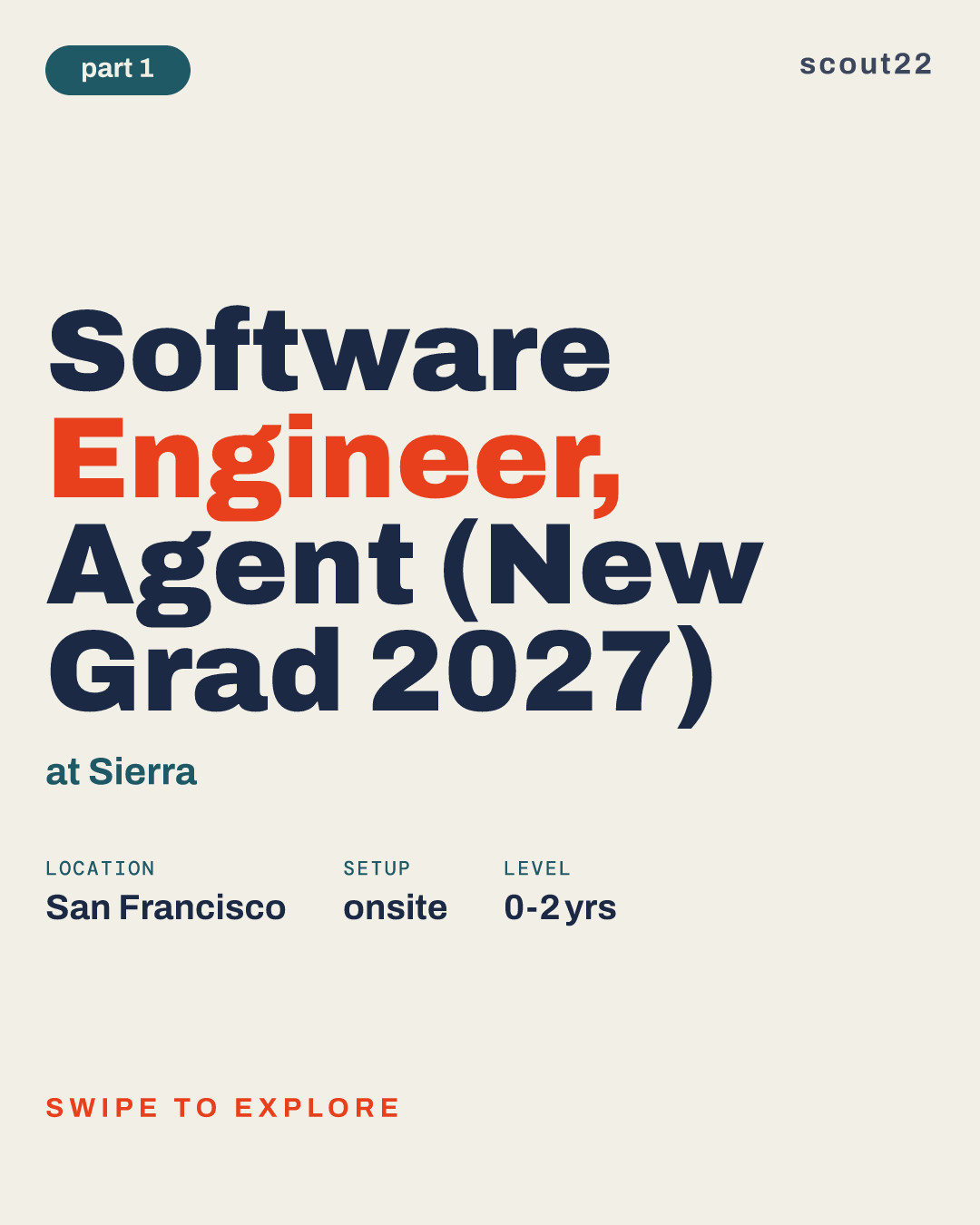 Software Engineer, Agent (New Grad 2027) at Sierra
