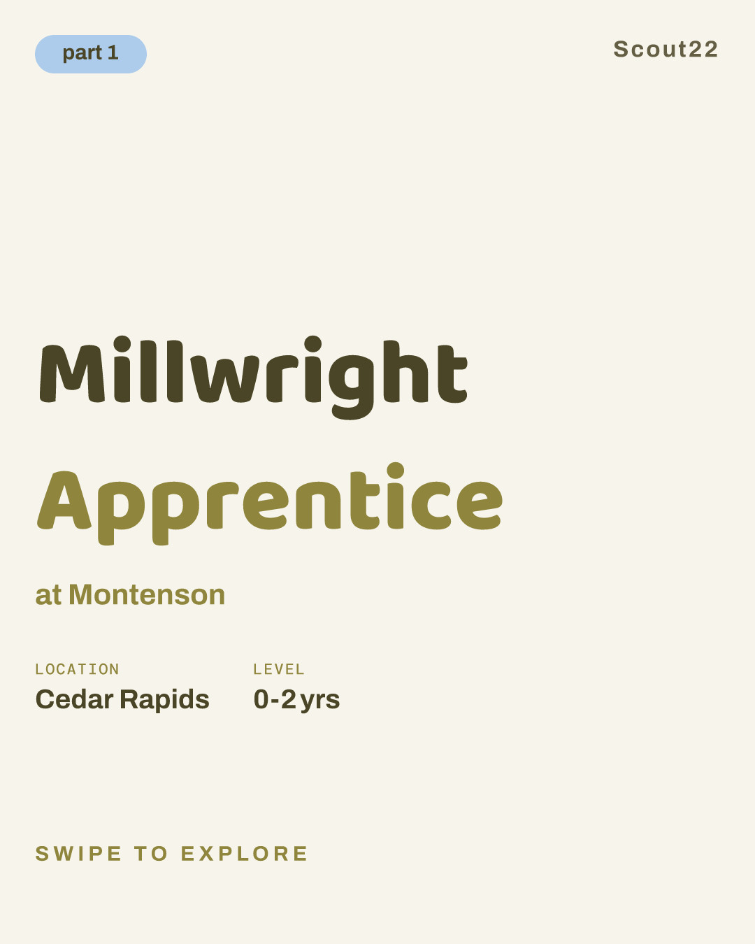 Millwright Apprentice at Montenson