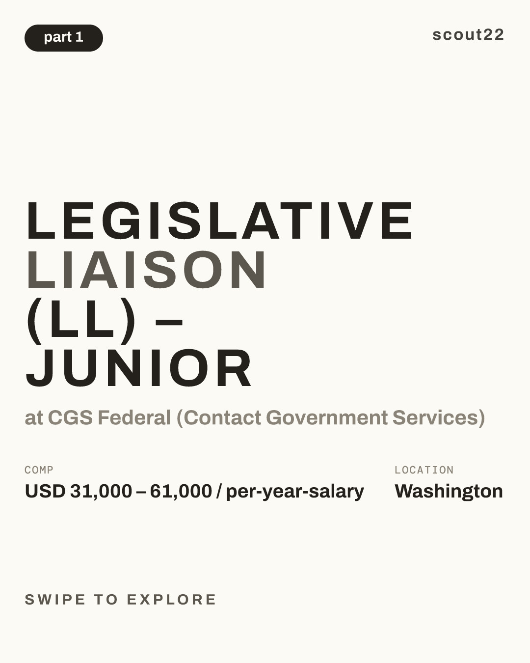 Legislative Liaison (LL) – Junior at CGS Federal (Contact Government Services)
