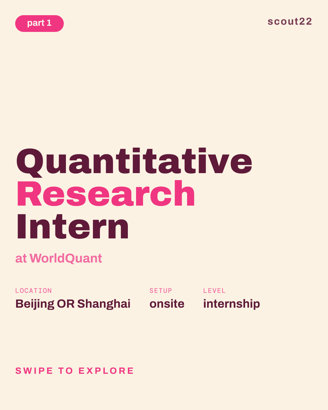 Quantitative Research Intern at WorldQuant