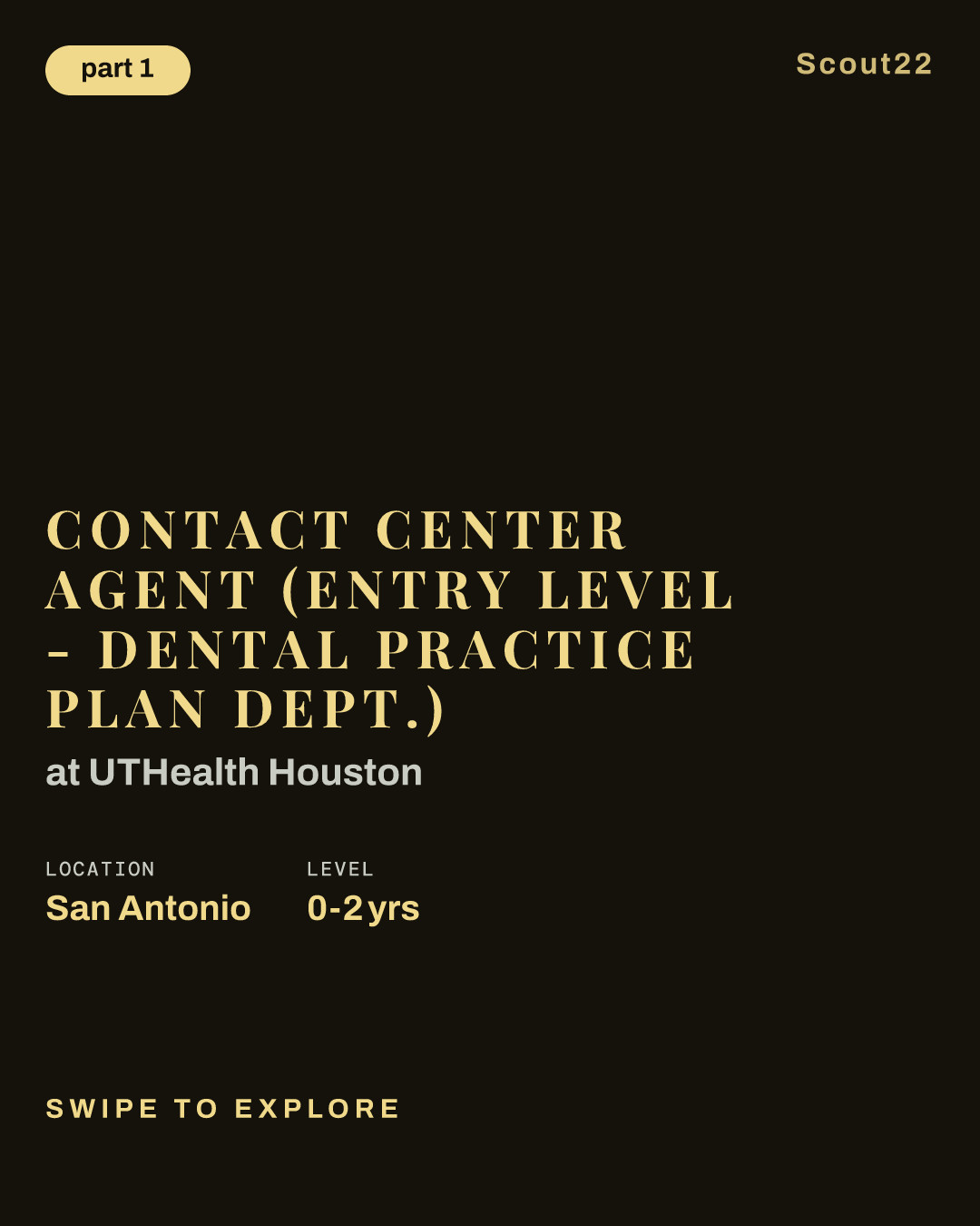 Contact Center Agent (Entry Level - Dental Practice Plan Dept.) at UTHealth Houston