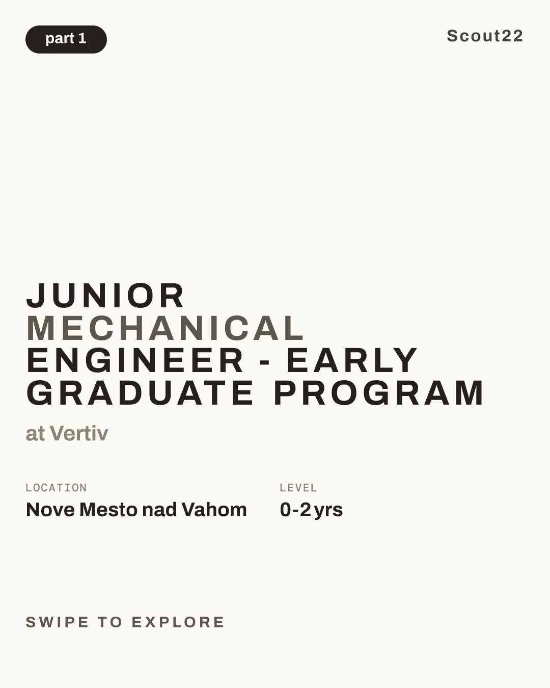 Junior Mechanical Engineer - Early Graduate Program at Vertiv