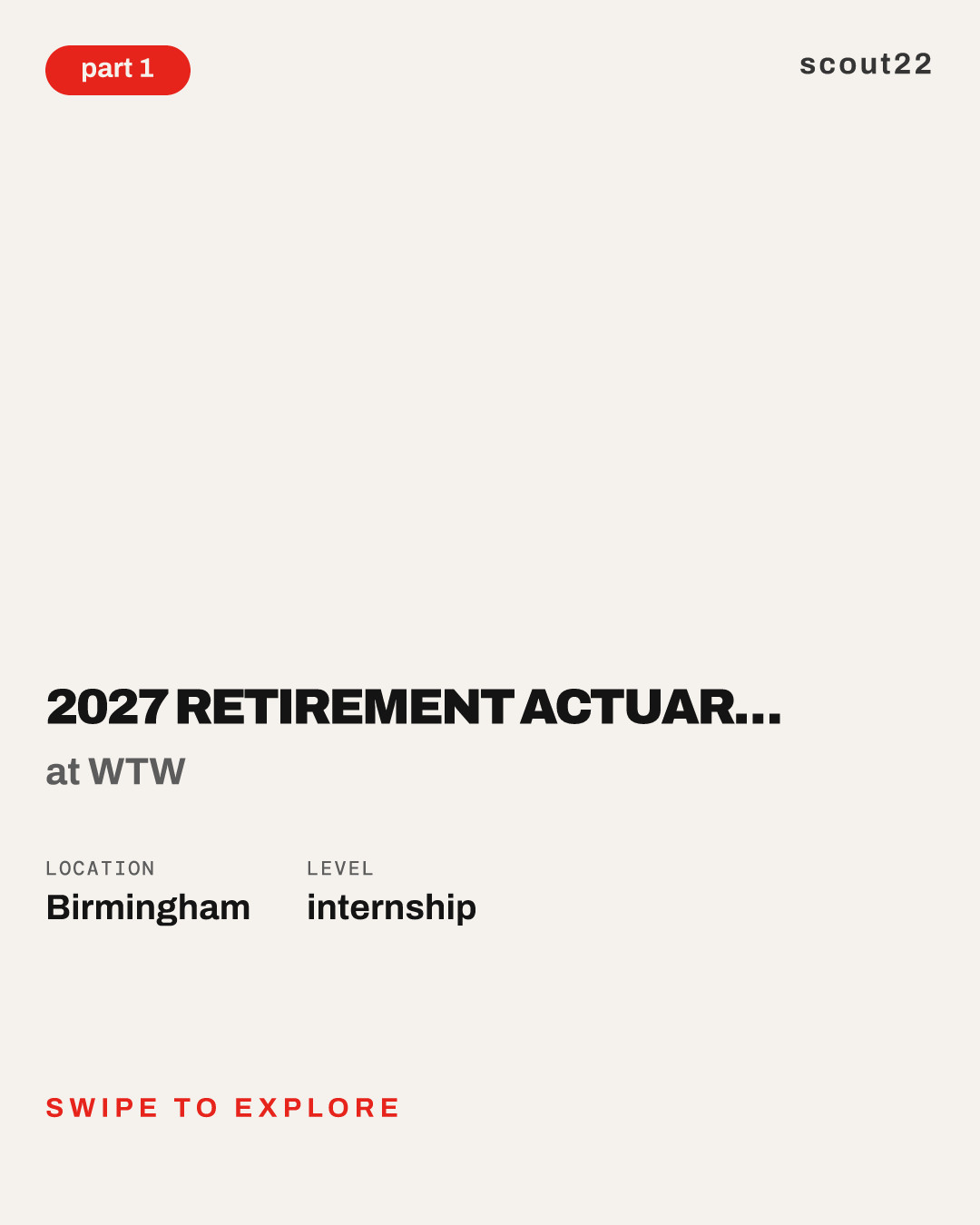 2027 Retirement Actuarial Trainee Consultant Internship Programme, Birmingham at WTW