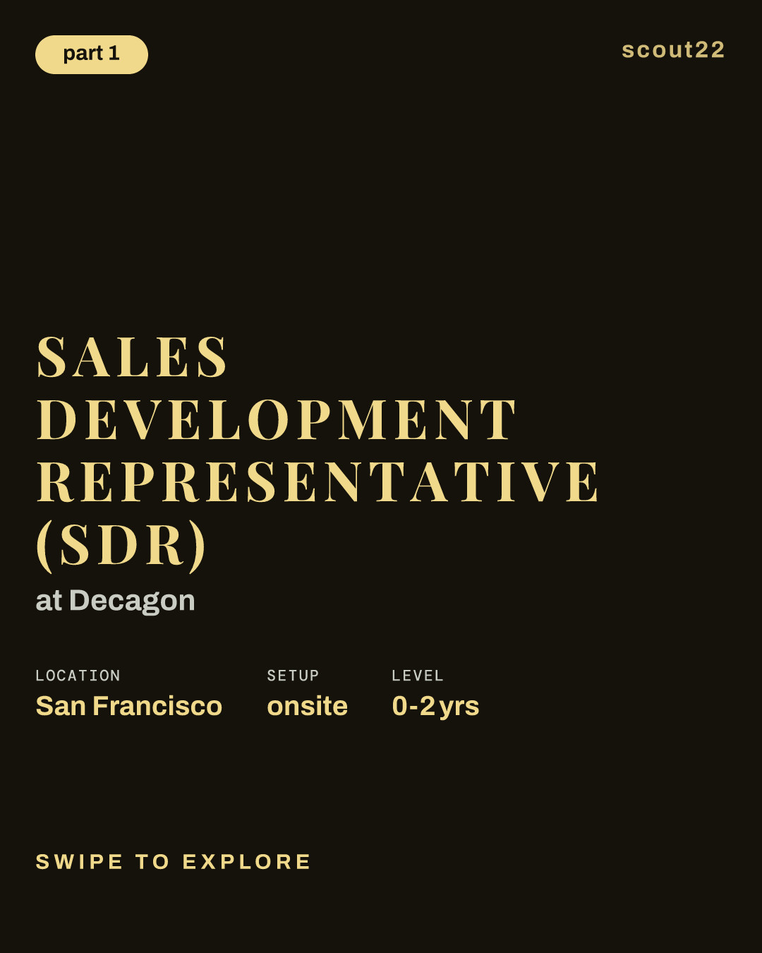 Sales Development Representative (SDR) at Decagon