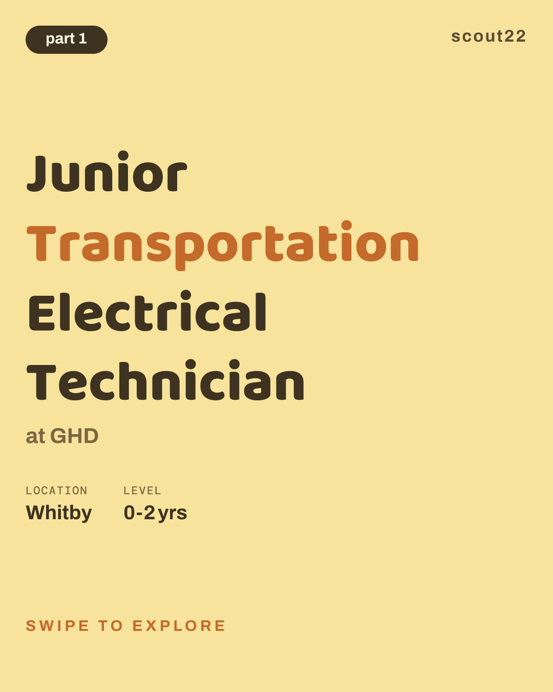 Junior Transportation Electrical Technician at GHD