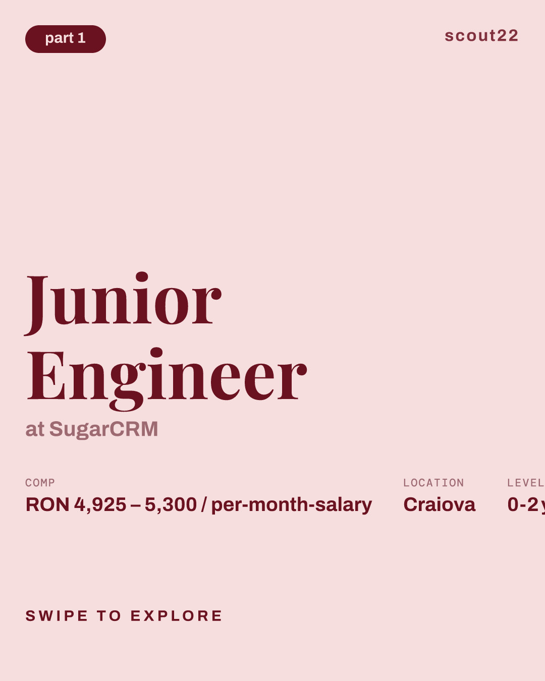 Junior Engineer at SugarCRM