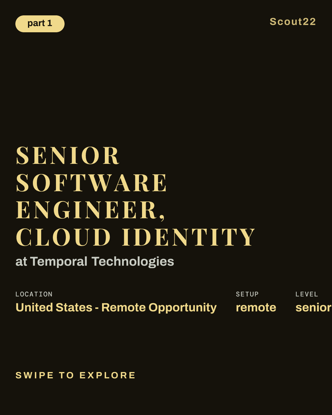 Senior Software Engineer, Cloud Identity at Temporal Technologies