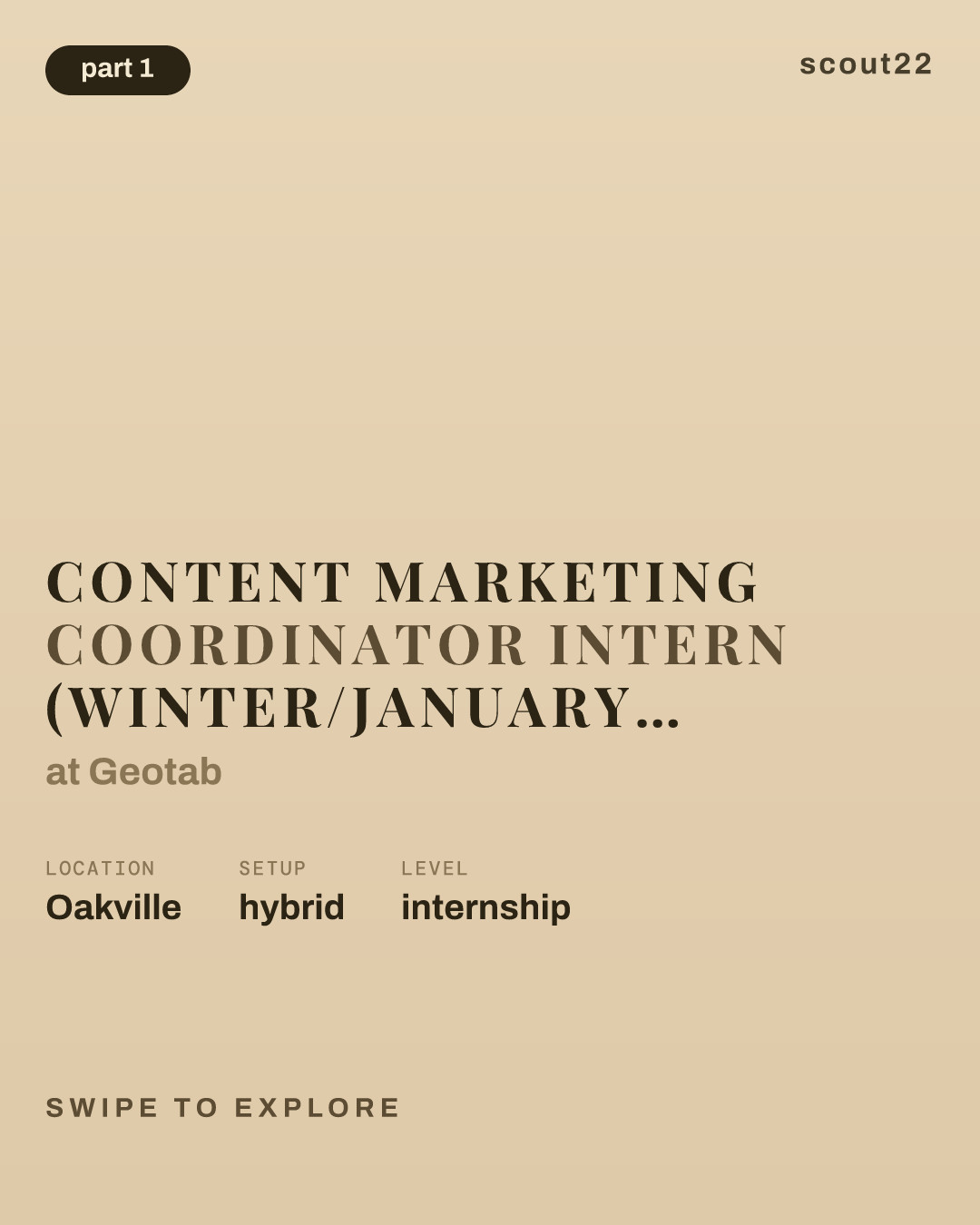 Content Marketing Coordinator Intern (Winter/January 2027, 8 Months) at Geotab