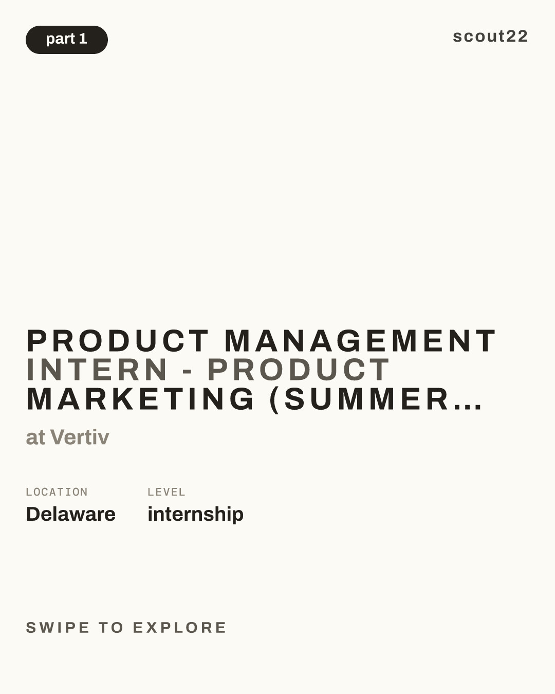 Product Management Intern - Product Marketing (Summer 2027) at Vertiv
