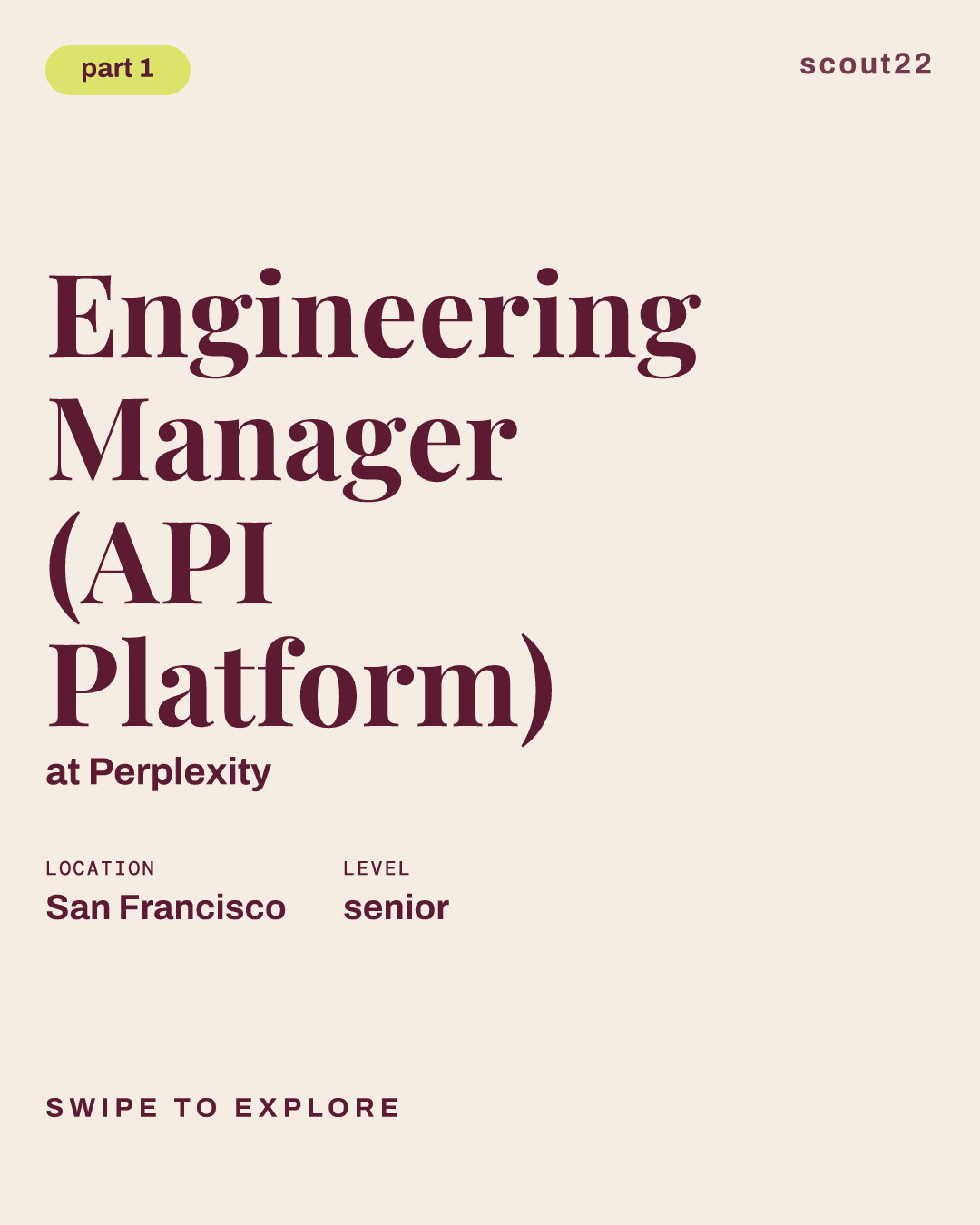 Engineering Manager (API Platform) at Perplexity