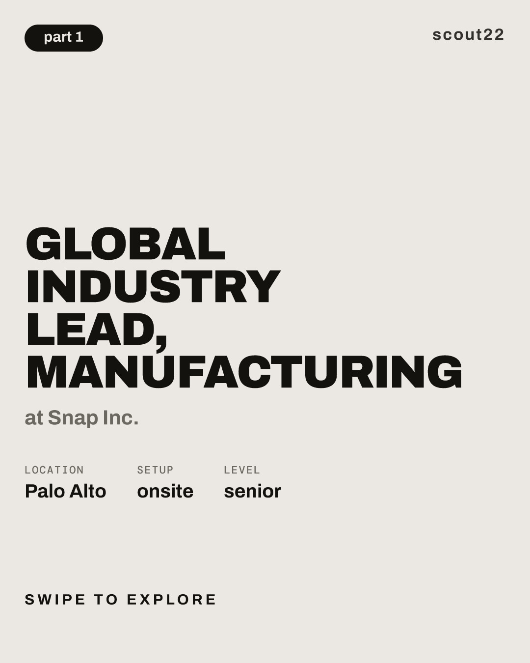 Global Industry Lead, Manufacturing at Snap Inc.
