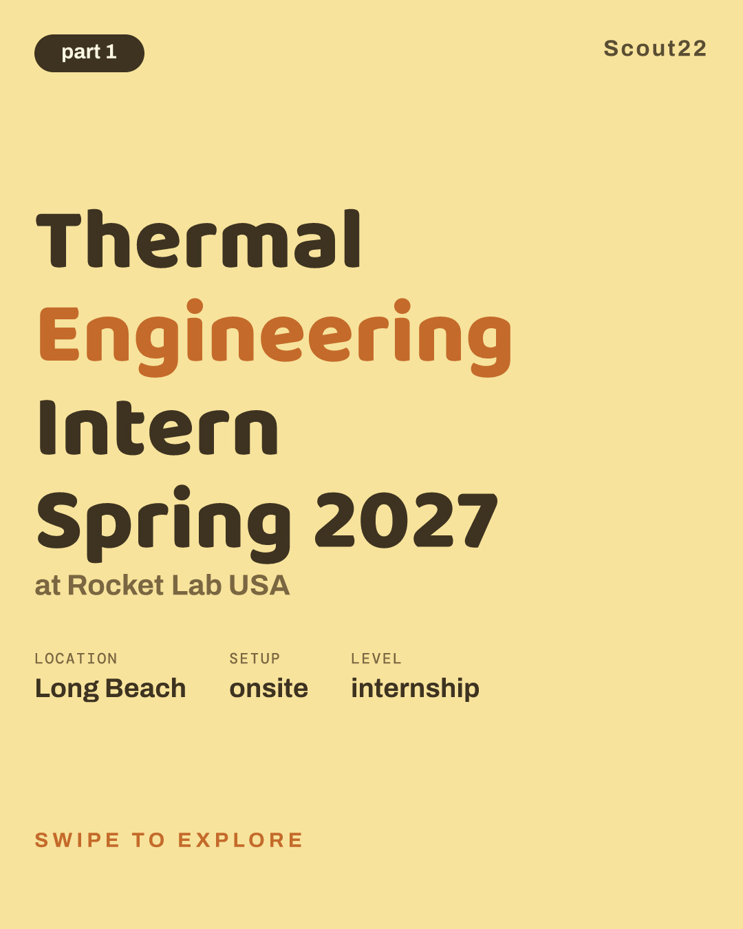 Thermal Engineering Intern Spring 2027 at Rocket Lab USA