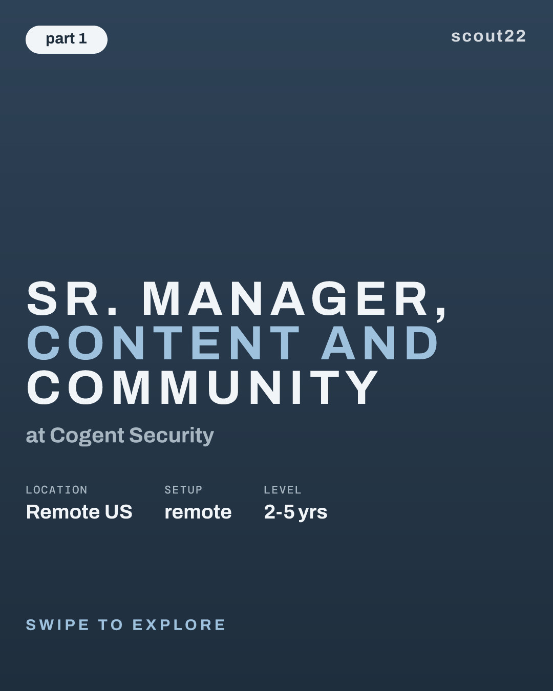 Sr. Manager, Content and Community at Cogent Security