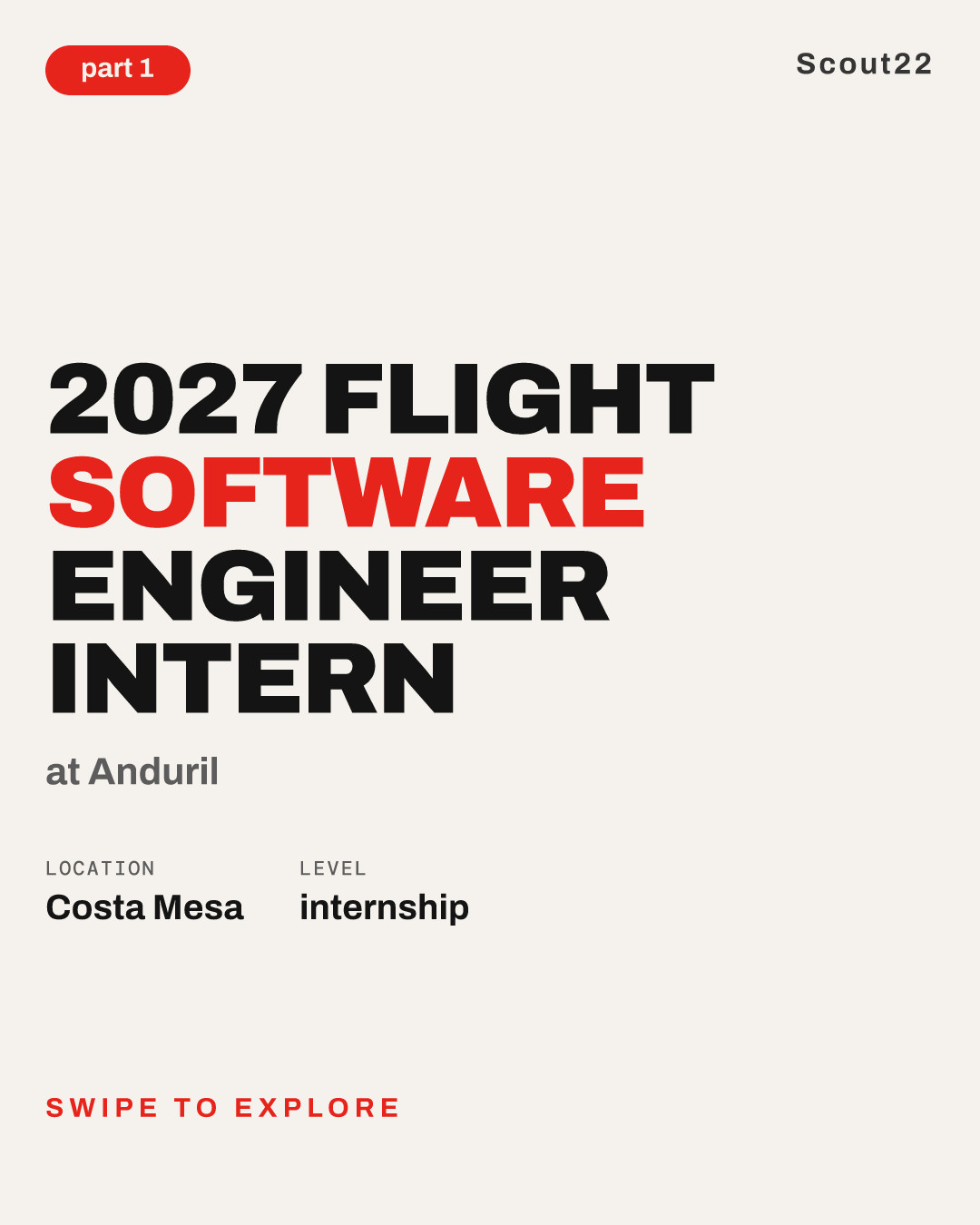 2027 Flight Software Engineer Intern at Anduril