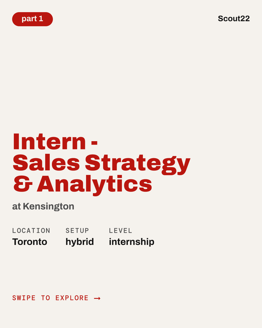 Intern - Sales Strategy & Analytics at Kensington