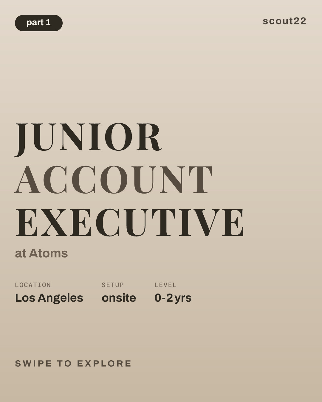 Junior Account Executive at Atoms