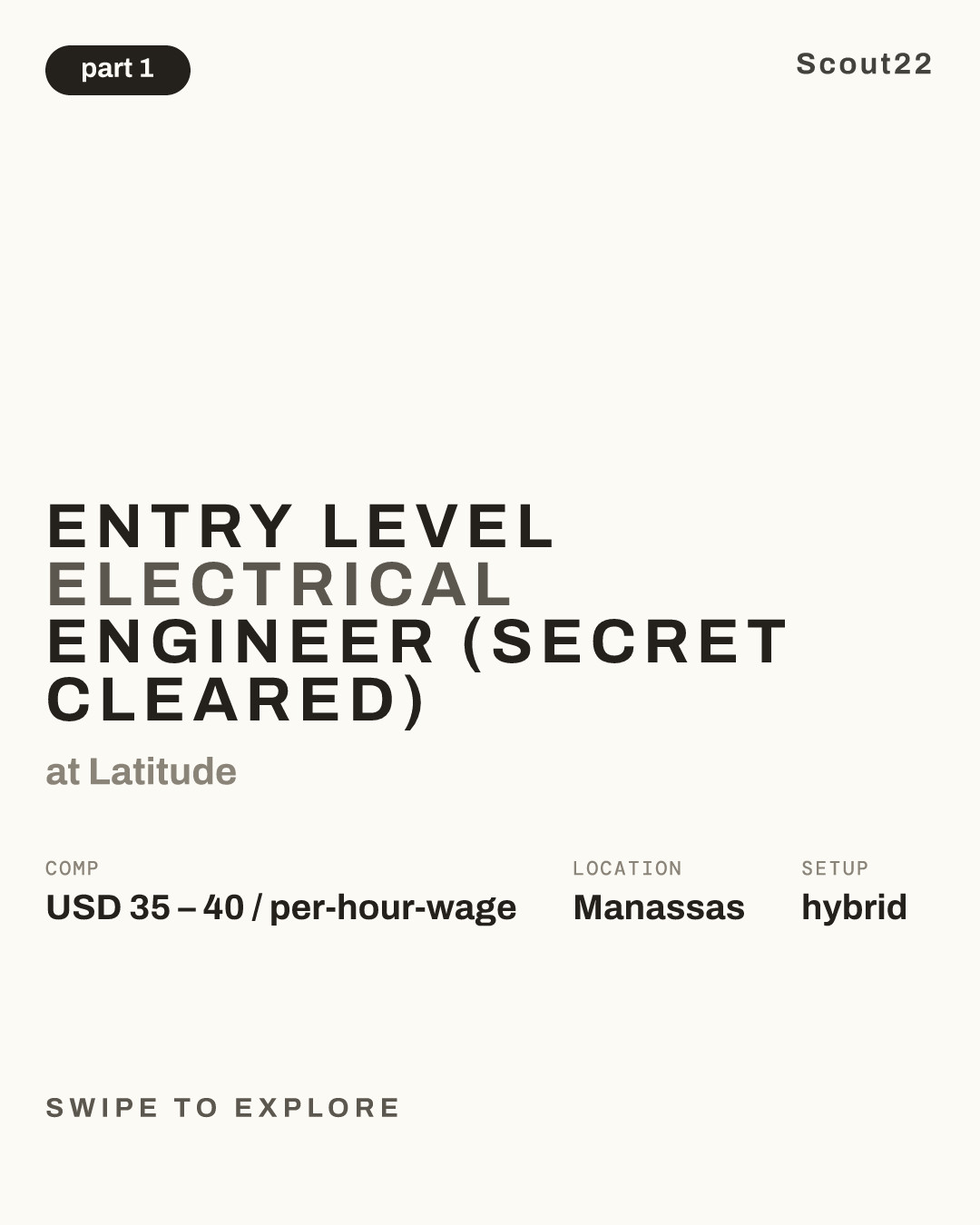 Entry Level Electrical Engineer (Secret Cleared) at Latitude