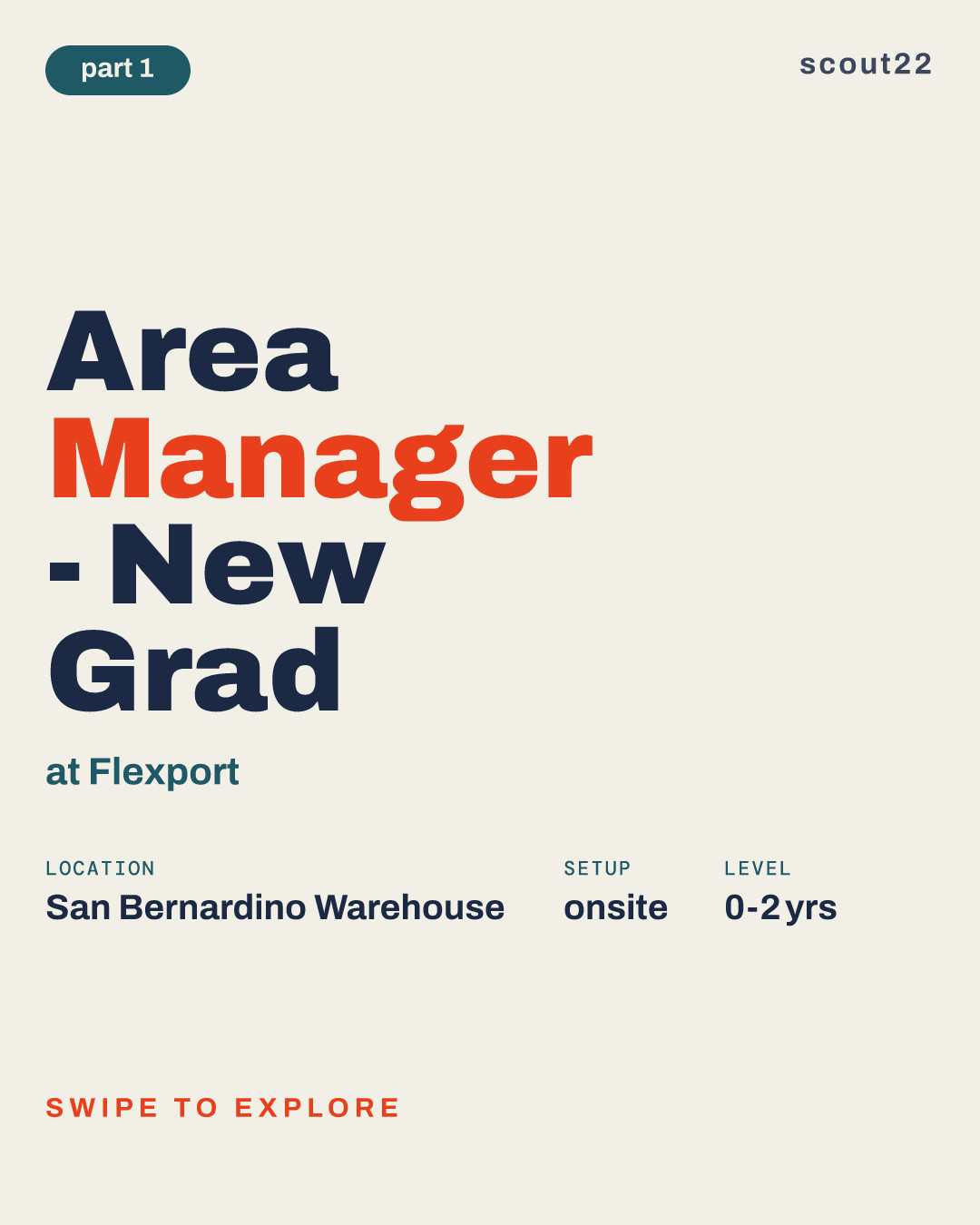 Area Manager - New Grad at Flexport