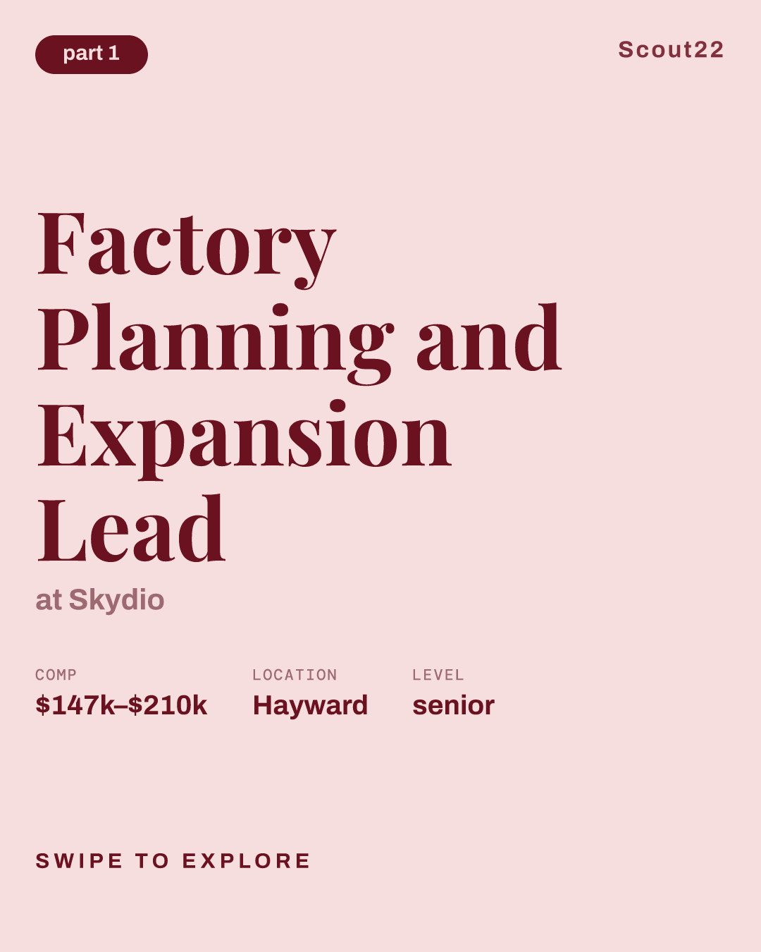 Factory Planning and Expansion Lead at Skydio