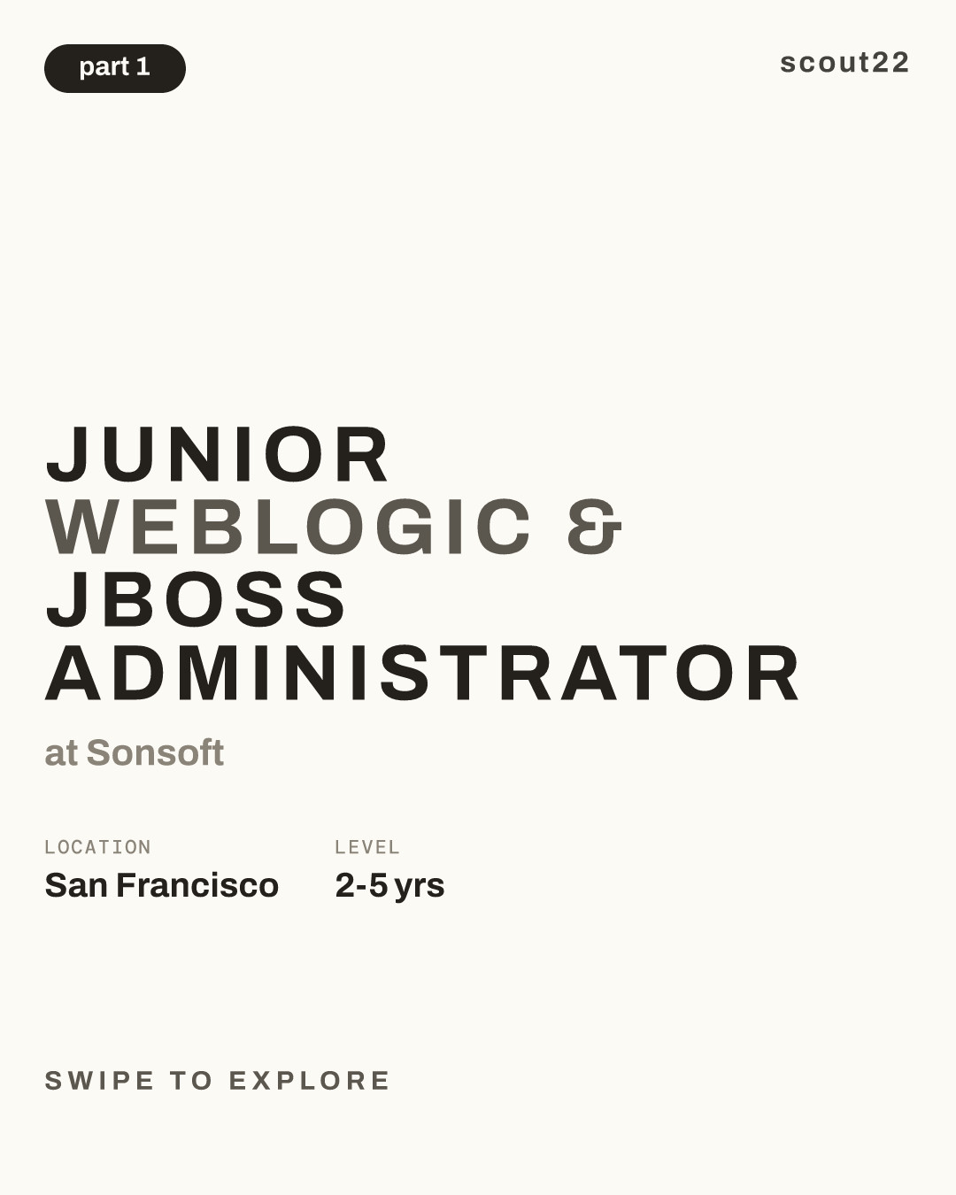 Junior Weblogic & JBOSS Administrator at Sonsoft