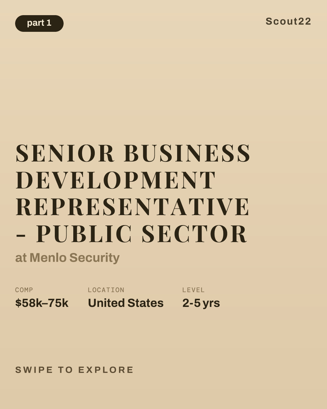 Senior Business Development Representative - Public Sector at Menlo Security