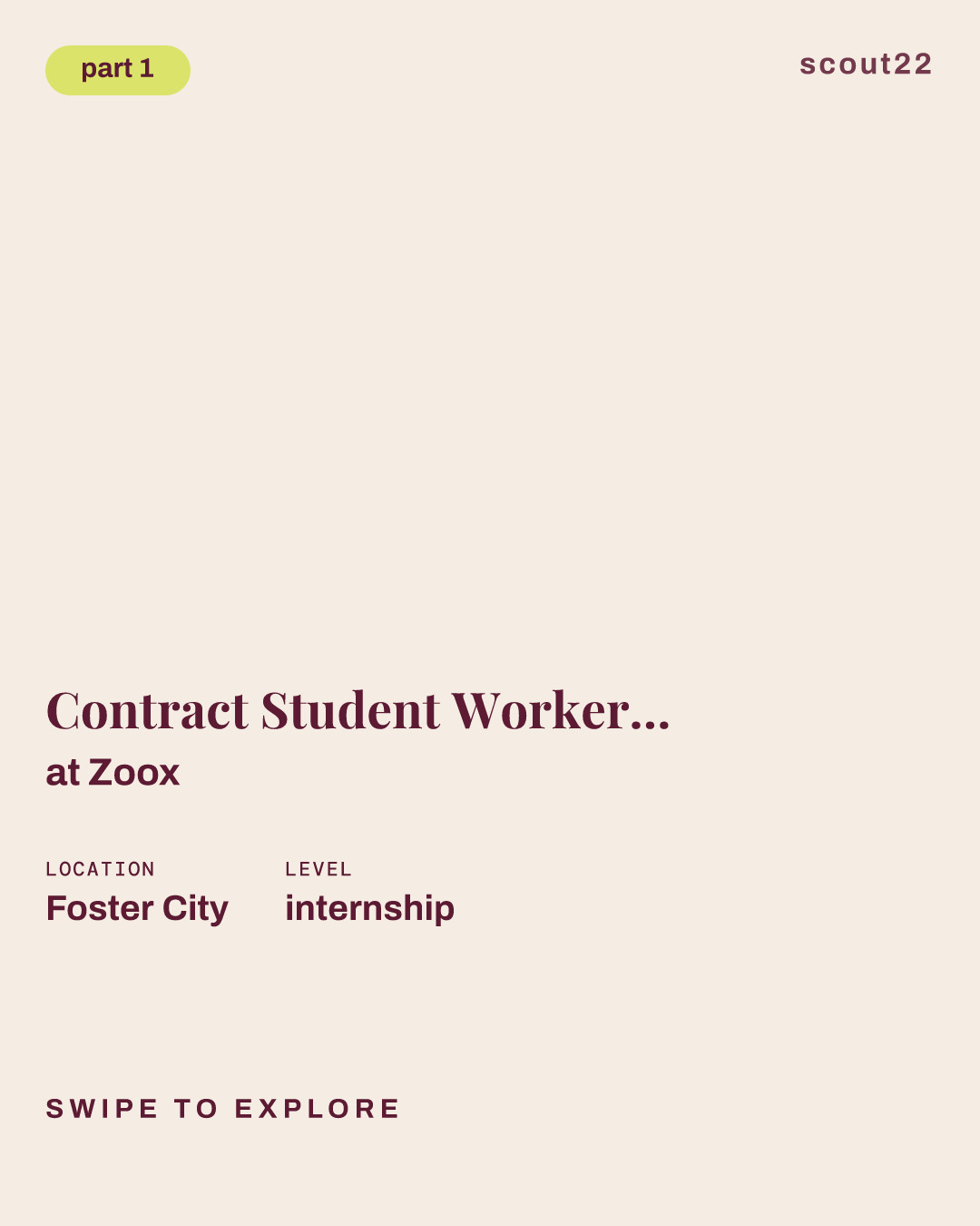 Contract Student  Worker: Analyst (Full-time) at Zoox
