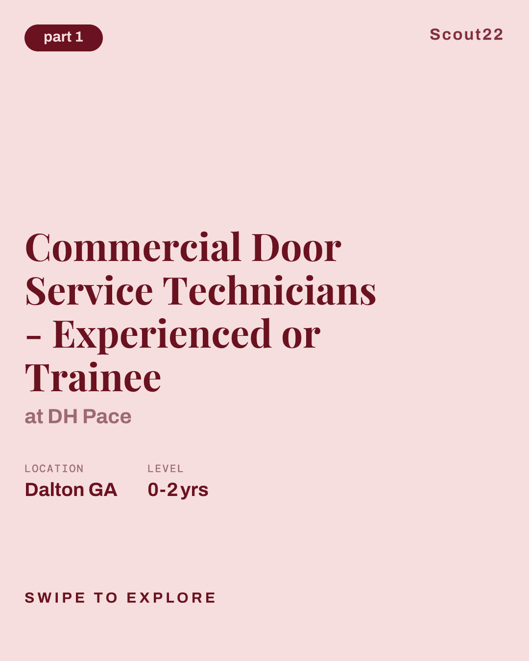 Commercial Door Service Technicians - Experienced or Trainee at DH Pace