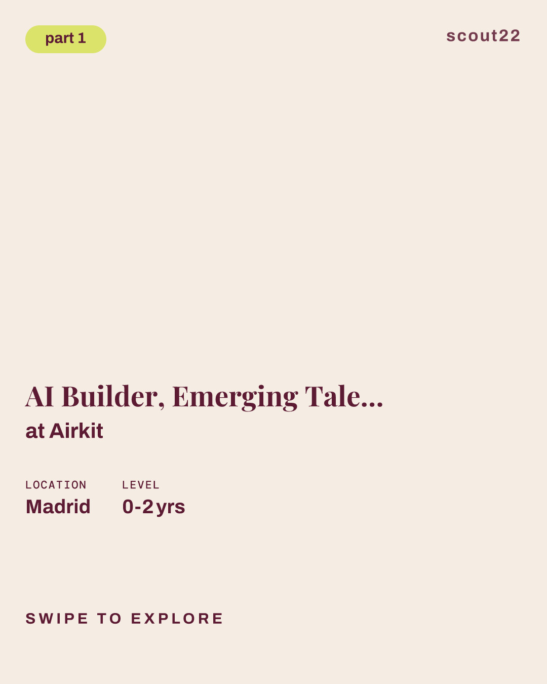 AI Builder, Emerging Talent - Italian Market at Airkit