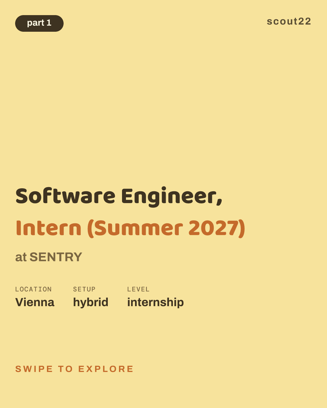 Software Engineer, Intern (Summer 2027) at SENTRY