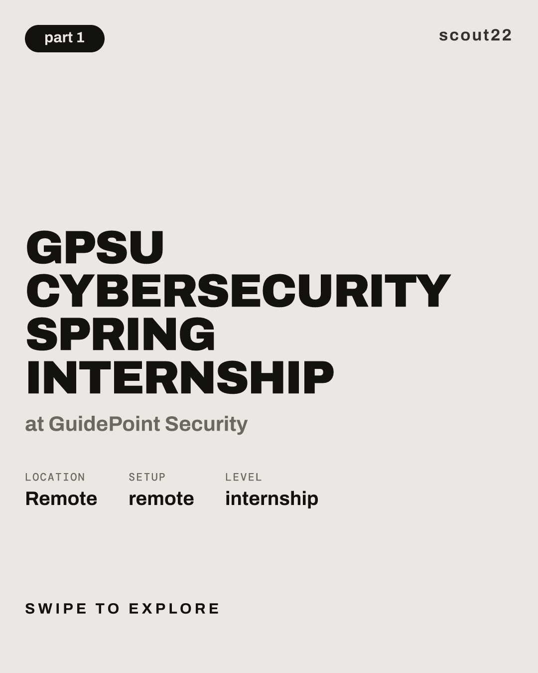 GPSU Cybersecurity Spring Internship at GuidePoint Security