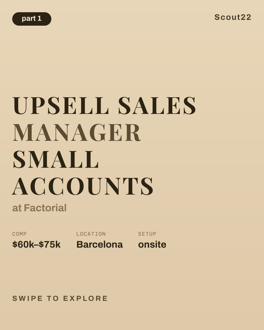 Upsell Sales Manager Small Accounts at Factorial