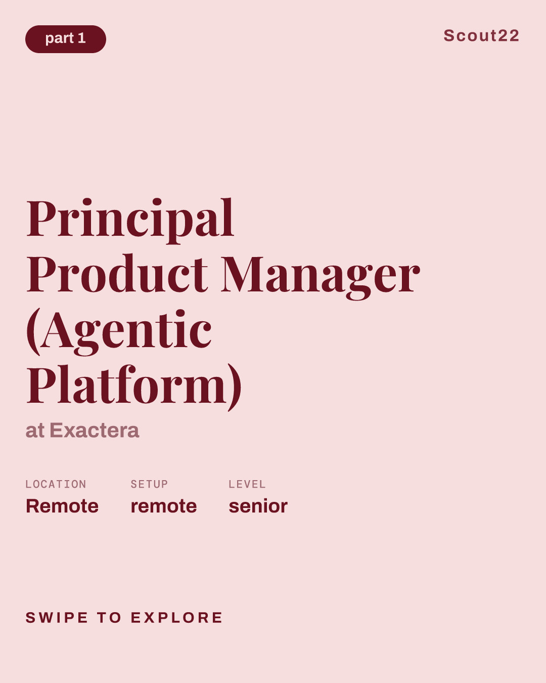 Principal Product Manager (Agentic Platform) at Exactera