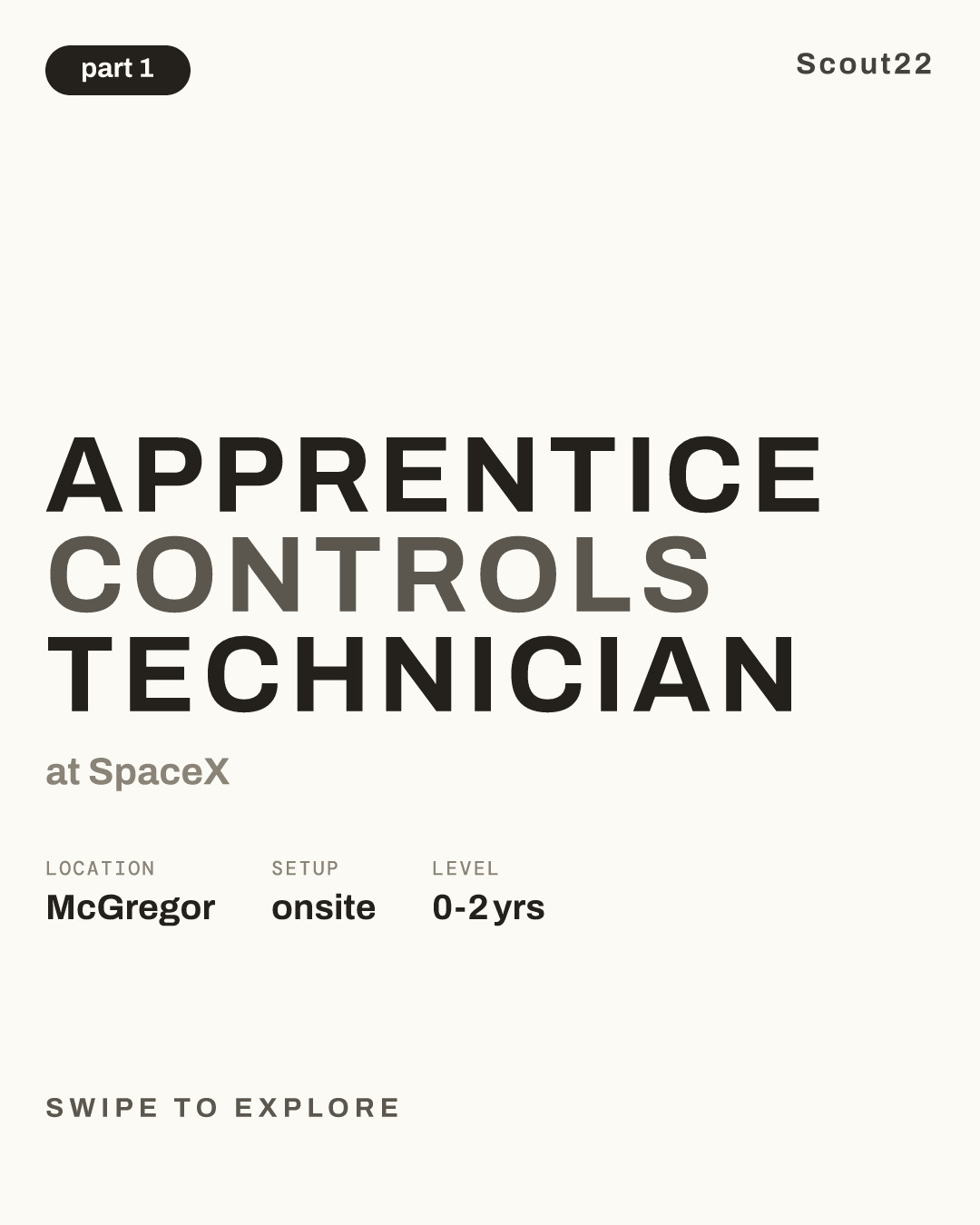 Apprentice Controls Technician at SpaceX