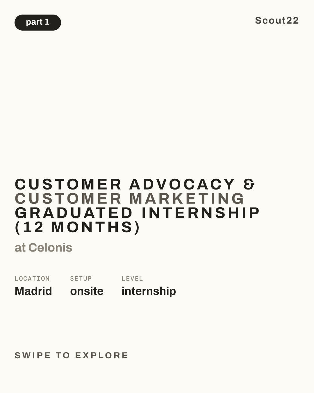 Customer Advocacy  & Customer Marketing Graduated Internship (12 months) at Celonis