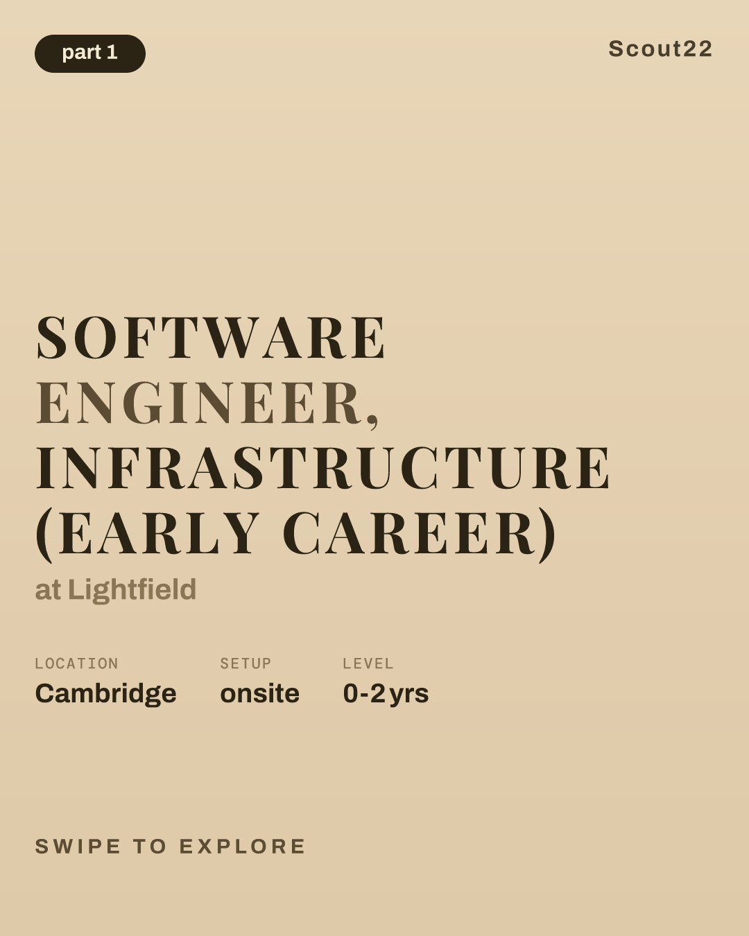 Software Engineer, Infrastructure (Early Career) at Lightfield
