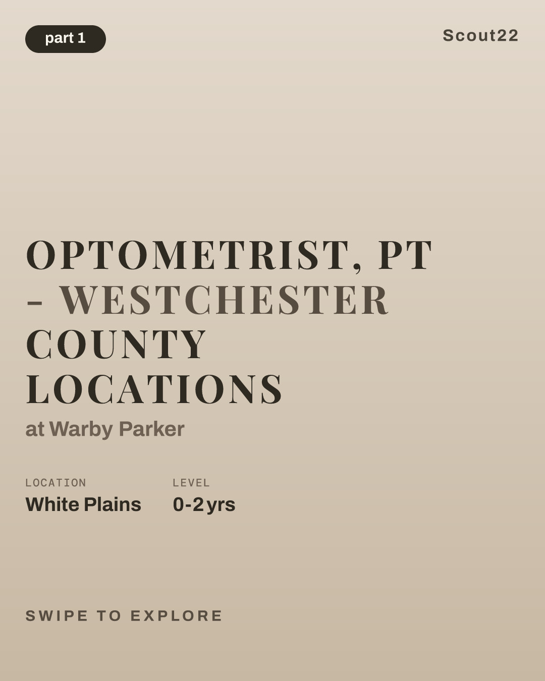 Optometrist, PT - Westchester County Locations at Warby Parker