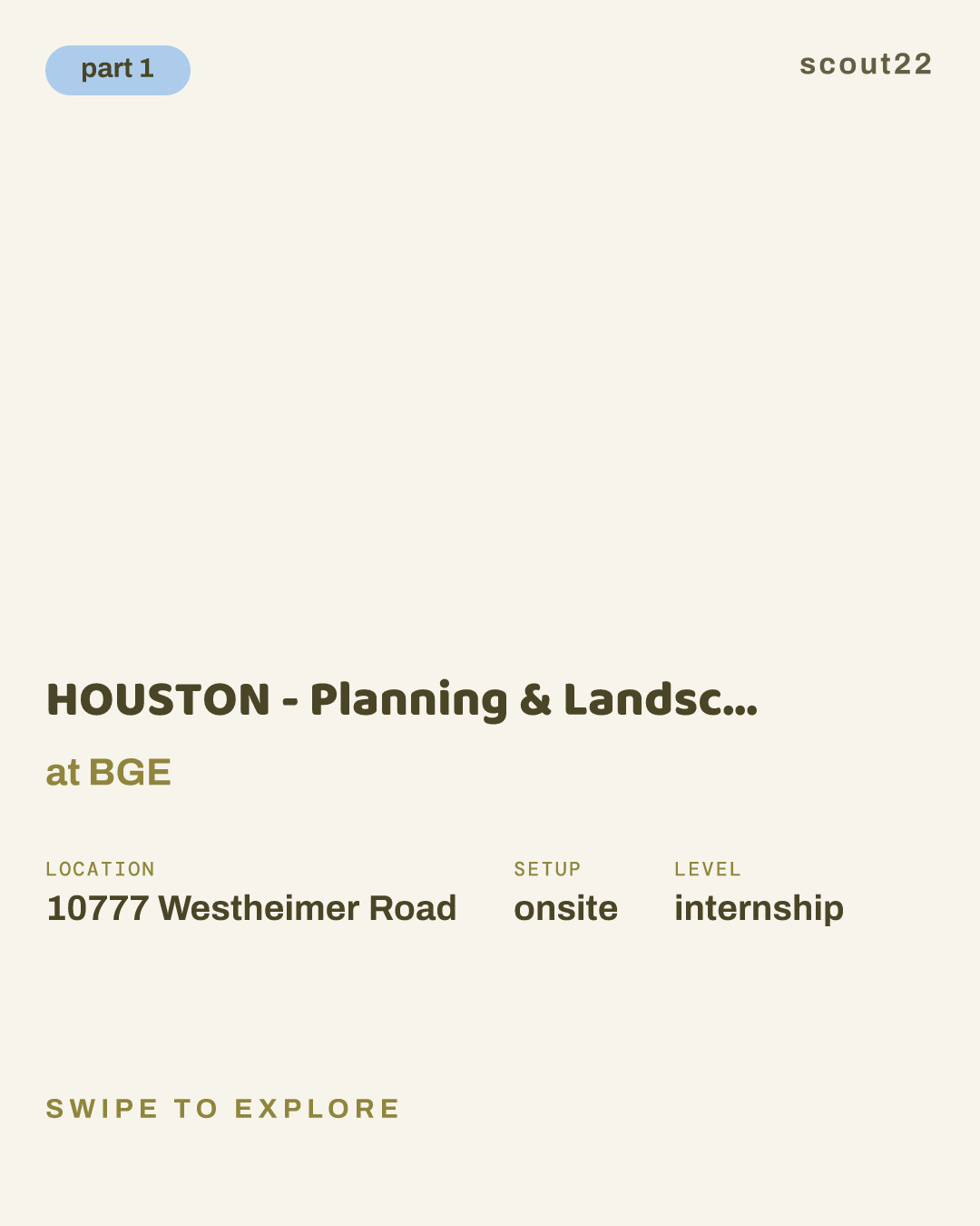 HOUSTON - Planning & Landscape Architecture, Internship at BGE