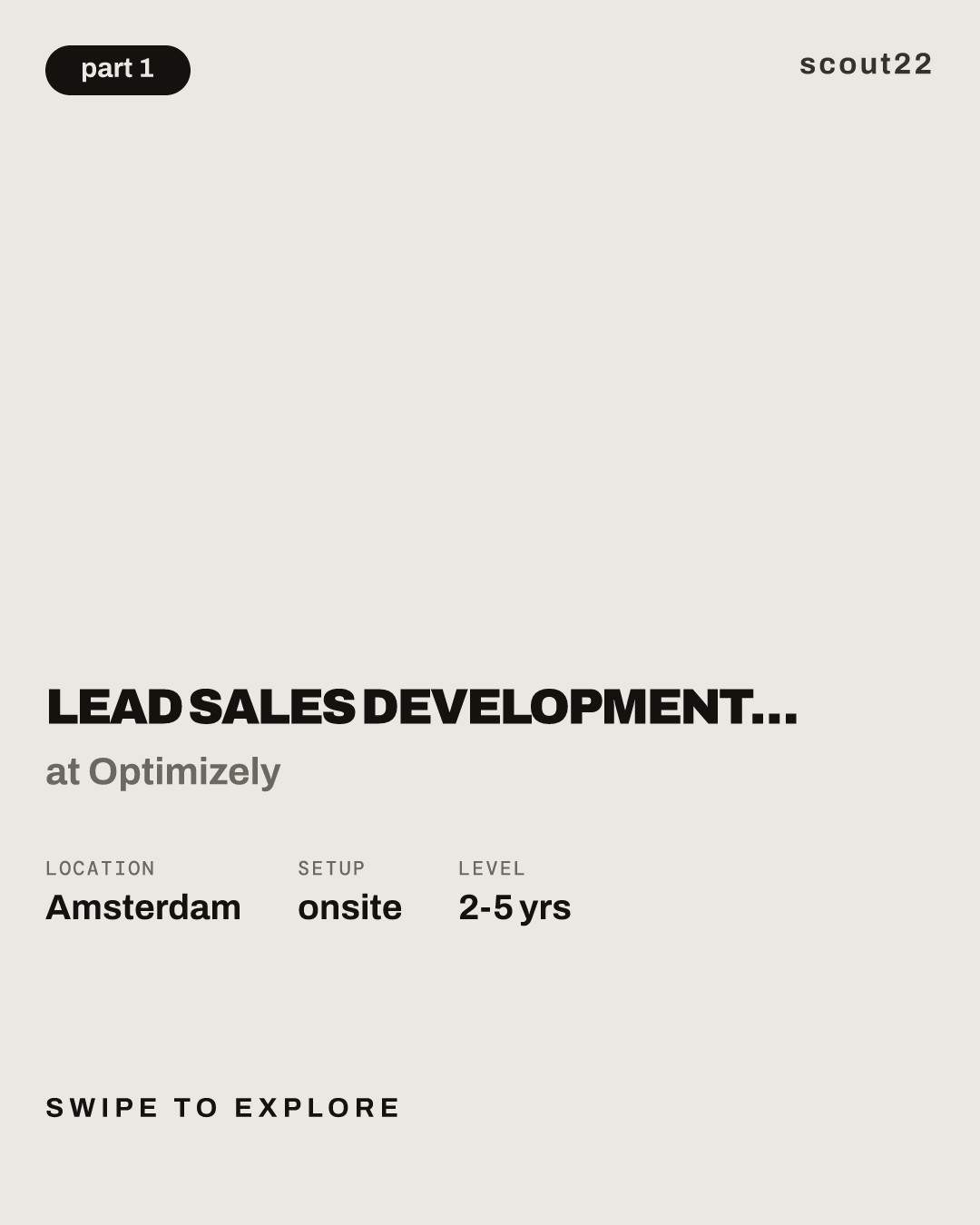 Lead Sales Development Representative - Swedish Speaker (Amsterdam, NL, 102) at Optimizely
