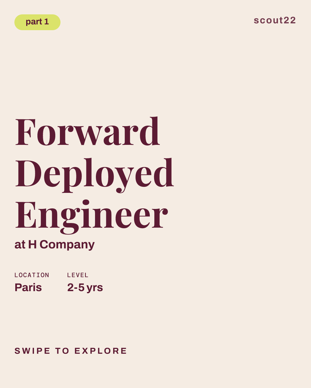 Forward Deployed Engineer at H Company