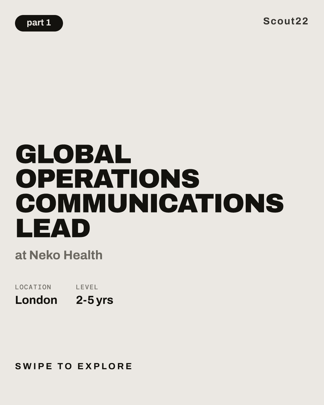 Global Operations Communications Lead at Neko Health