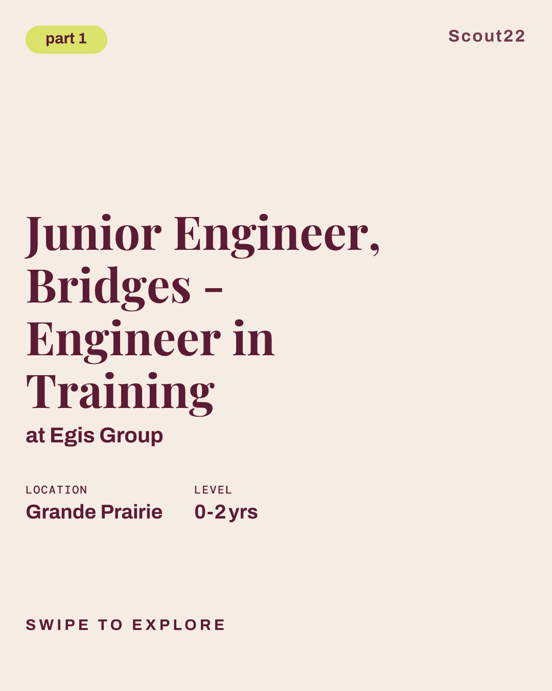 Junior Engineer, Bridges - Engineer in Training at Egis Group