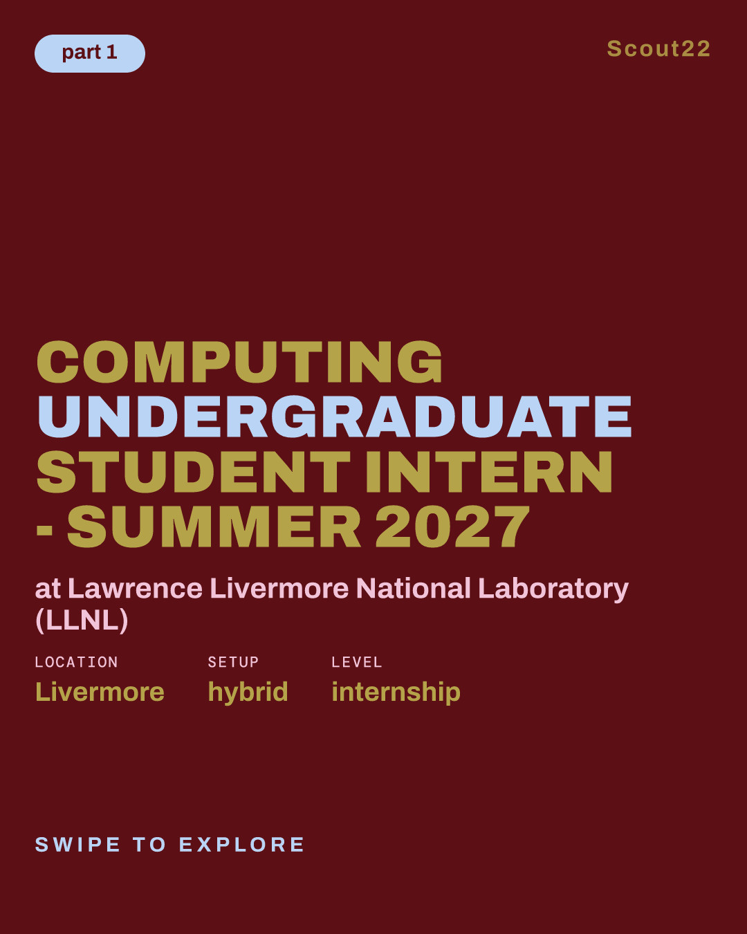 Computing Undergraduate Student Intern - Summer 2027 at Lawrence Livermore National Laboratory (LLNL)