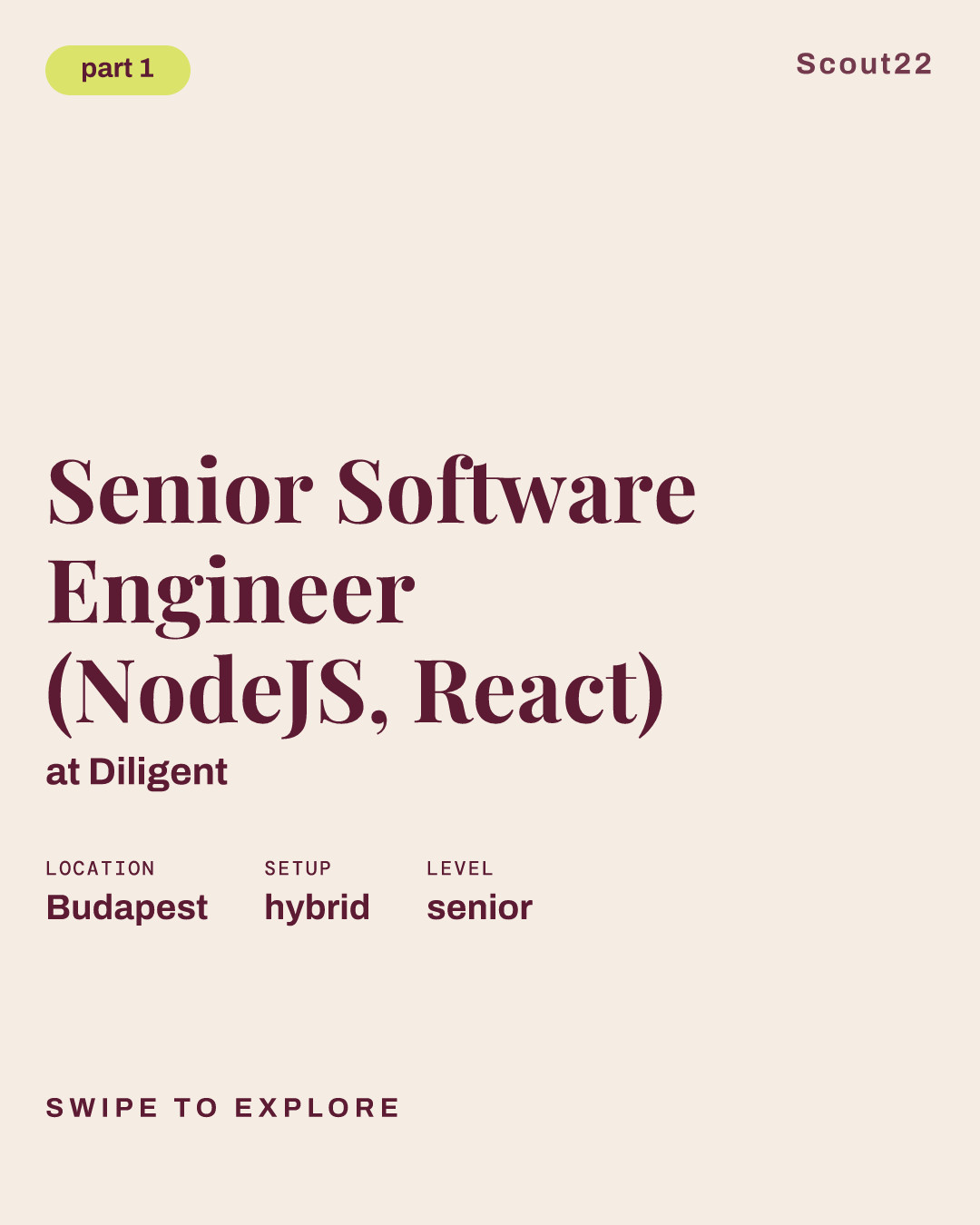 Senior Software Engineer (NodeJS, React) at Diligent
